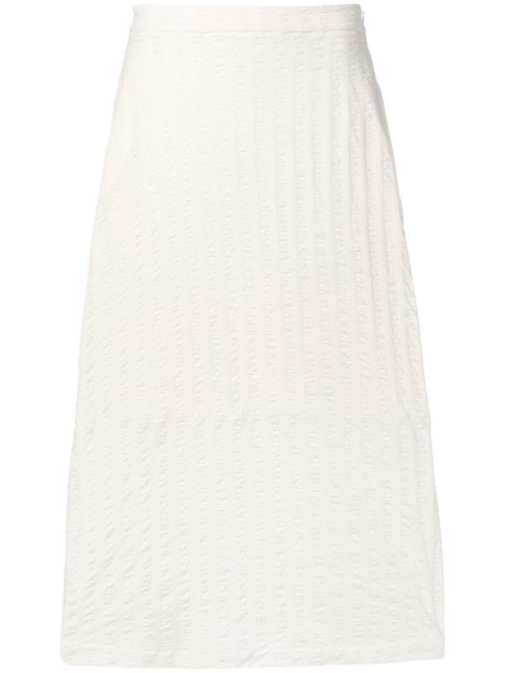 Jil Sander Asymmetric Flared Skirt - 104 Bianco