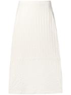 Jil Sander Asymmetric Flared Skirt - 104 Bianco