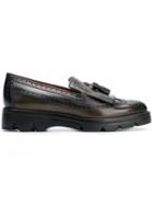 Santoni Chunky Sole Brogue Loafers - Green