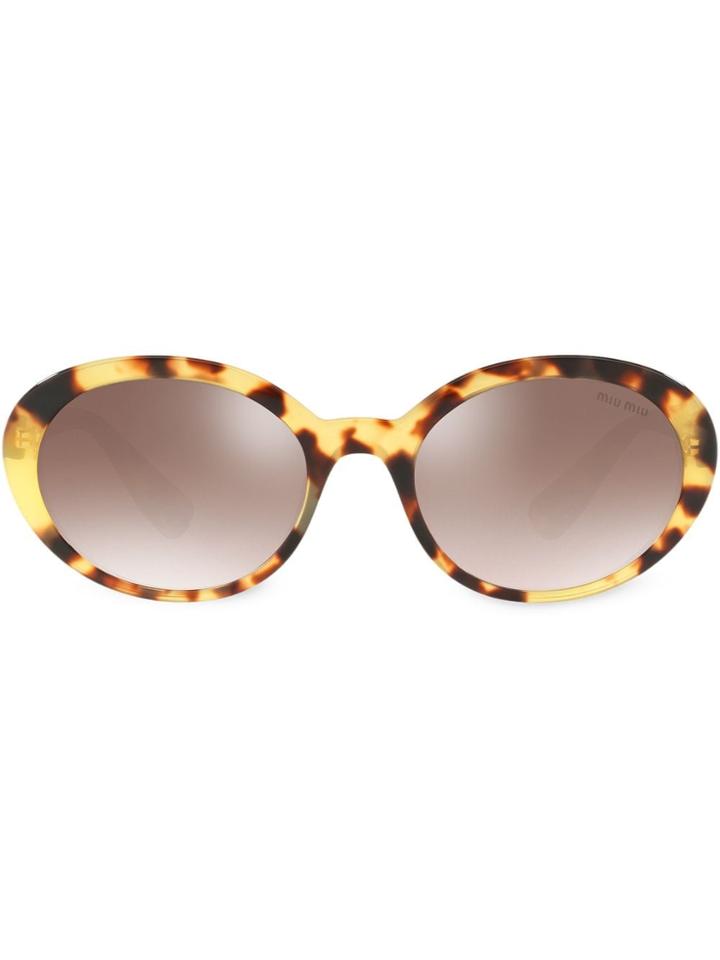 Miu Miu Eyewear Miu Miu Eyewear 0mu01us7s0qz953 7s0qz9 Light Havana