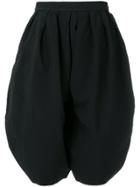 Comme Des Garçons Comme Des Garçons Round Pleated Shorts - Black