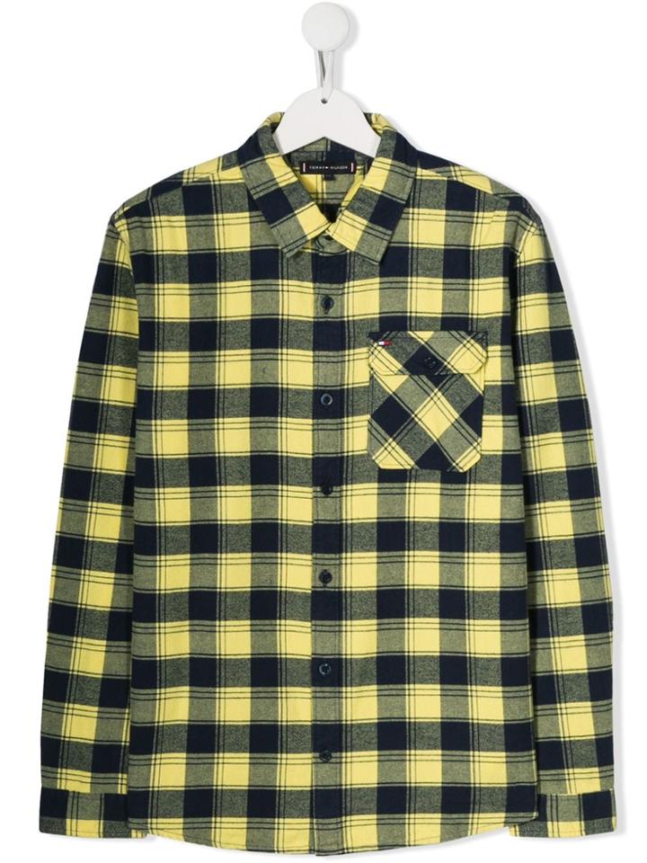Tommy Hilfiger Junior Teen Check Plaid Shirt - Blue