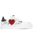 Dolce & Gabbana Portofino Graffiti Sneakers - White
