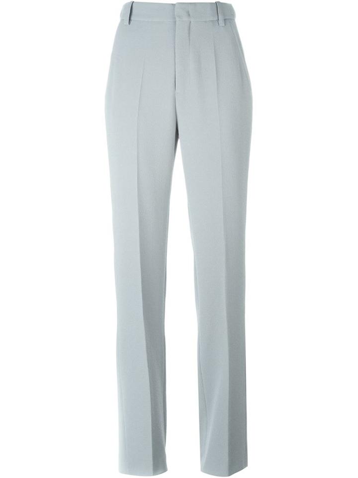 See By Chloé Straight Leg Trousers, Women's, Size: 40, Grey, Polyester/spandex/elastane/viscose