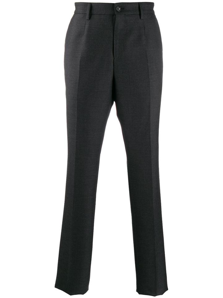 Versace Straight-leg Tailored Trousers - Grey