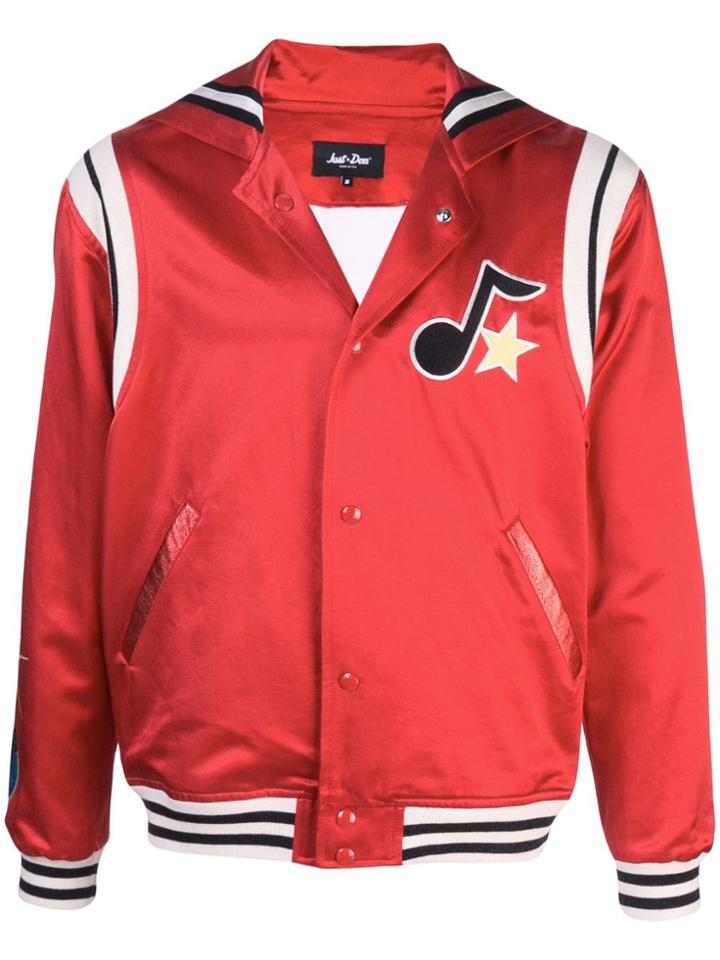 Just Don Embroidered Logo Bomber Jacket