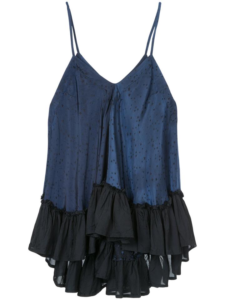 Miyao Star Print Trapeze Camisole - Blue