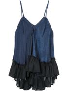 Miyao Star Print Trapeze Camisole - Blue
