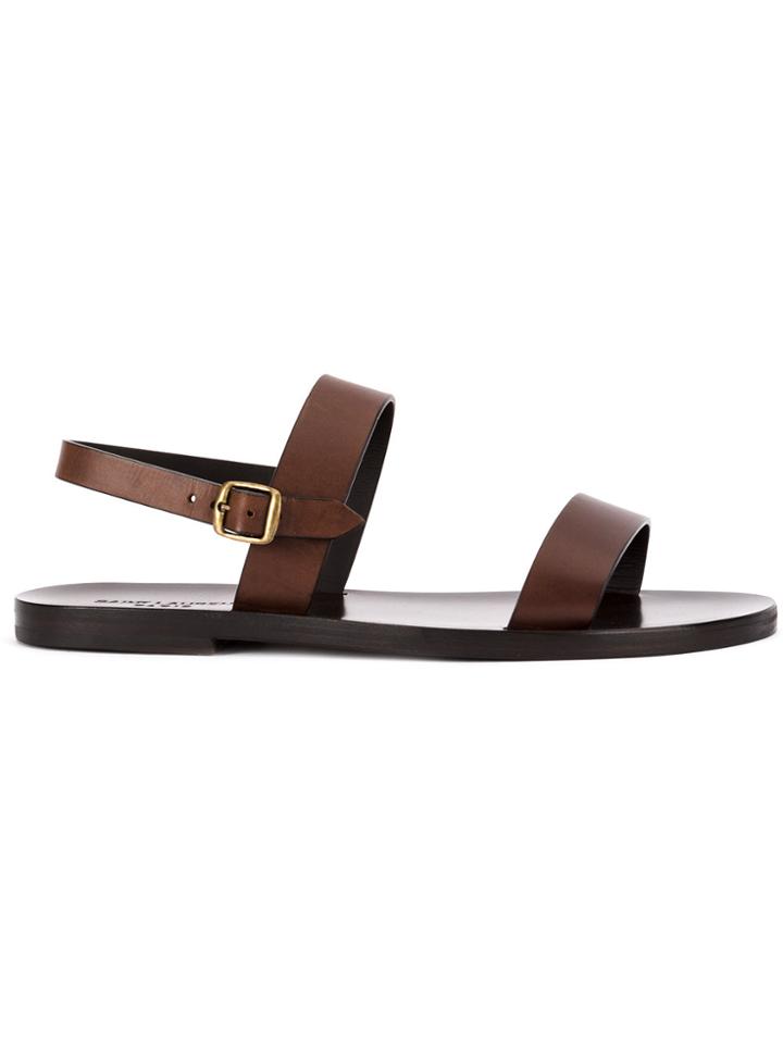 Saint Laurent Sling Back Sandals - Brown