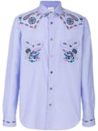 Paul Smith - Embroidered Western Shirt - Men - Cotton - S, Blue, Cotton