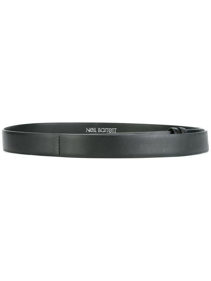 Neil Barrett Concealed Fastening Belt, Men's, Size: Large, Black, Calf Leather