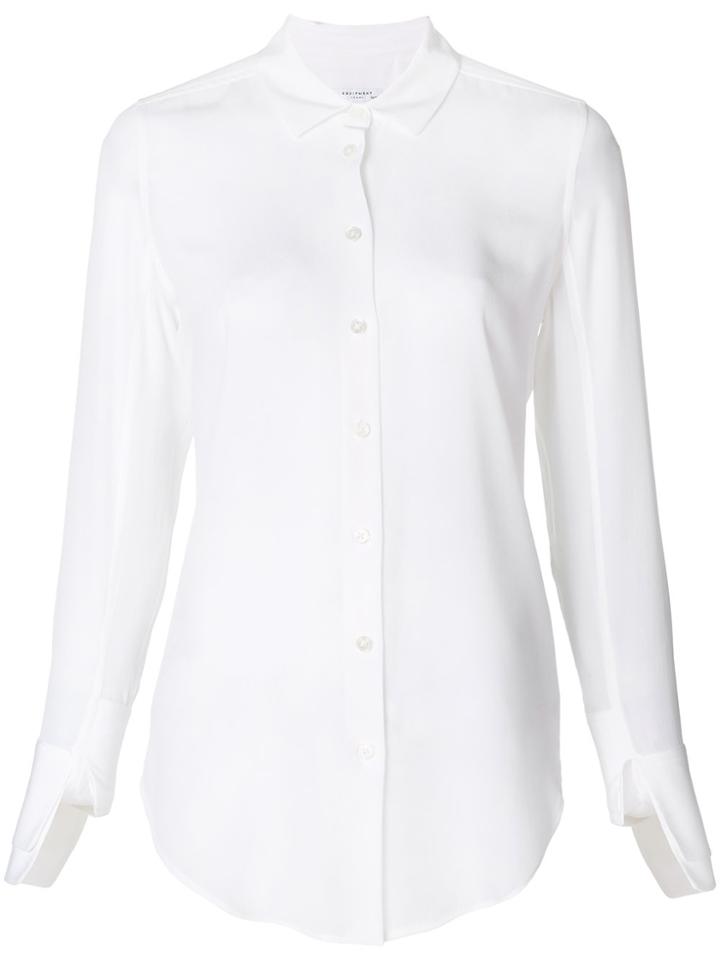 Equipment Split Cuff Shirt - White