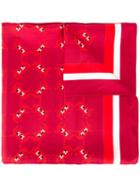 Anya Hindmarch 'space Invader' Scarf, Women's, Red, Silk