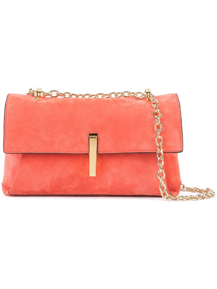 Hayward Margaux Shoulder Bag, Women's, Yellow/orange, Calf Suede