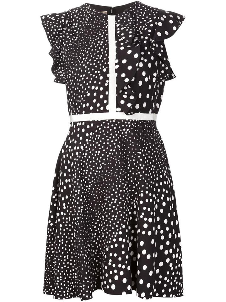 Giambattista Valli Polka Dot Flared Dress