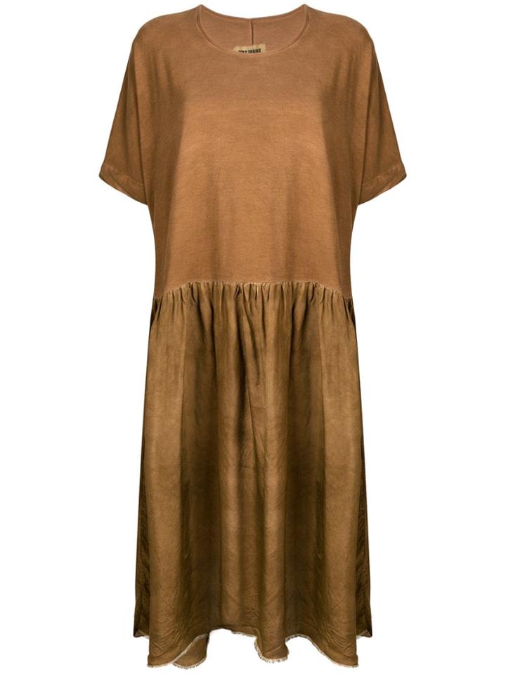 Uma Wang Flared T-shirt Dress - Brown
