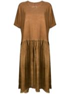 Uma Wang Flared T-shirt Dress - Brown