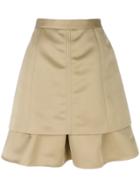 Carven Double Hem A-line Skirt - Nude & Neutrals