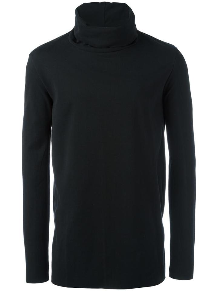 Attachment Roll Neck Jumper, Men's, Size: 4, Black, Cotton/polyester