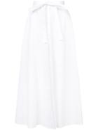 Rosetta Getty Flared Apron Wrap Skirt - White