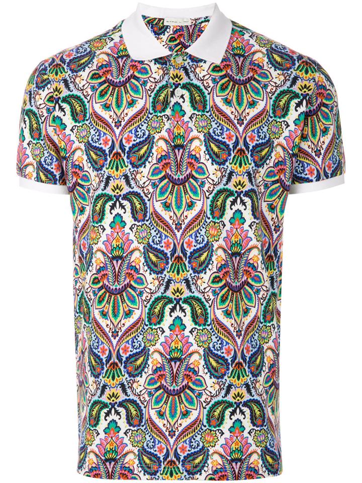 Etro Paisley Print Polo Shirt - Multicolour
