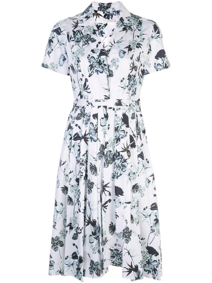 Jason Wu Collection Floral Print Shirt Dress - White
