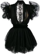 Ronald Van Der Kemp Tutu Lace And Tulle Mini-dress - Black