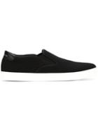 Dolce & Gabbana Slip-on Sneakers, Men's, Size: 41, Black, Cotton/rubber/leather