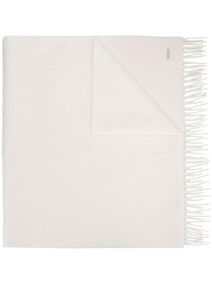 Loro Piana Fringed Scarf - White