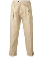 Levi's: Made & Crafted - Pleated Detail Cropped Trousers - Men - Cotton - 33, Nude/neutrals, Cotton
