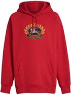 Burberry Printed Hooded Sweatshirt - Red