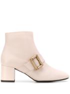 Anna Baiguera Buckle Detai Boots - Pink