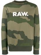 G-star Raw Research Logo Camouflage Print Sweatshirt - Green