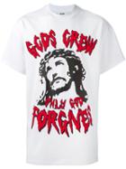 Gcds 'only God' Print T-shirt, Men's, Size: Medium, White, Cotton
