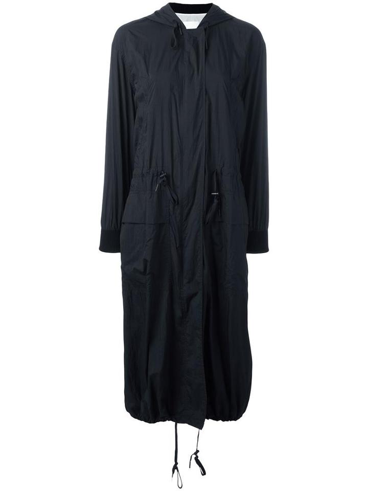 Dkny Hooded Raincoat, Women's, Size: Xxs, Black, Nylon