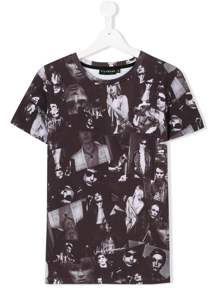 John Richmond Kids Teen Photograph Print T-shirt - Grey