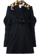Kenzo Piped Logo Double Breasted Coat