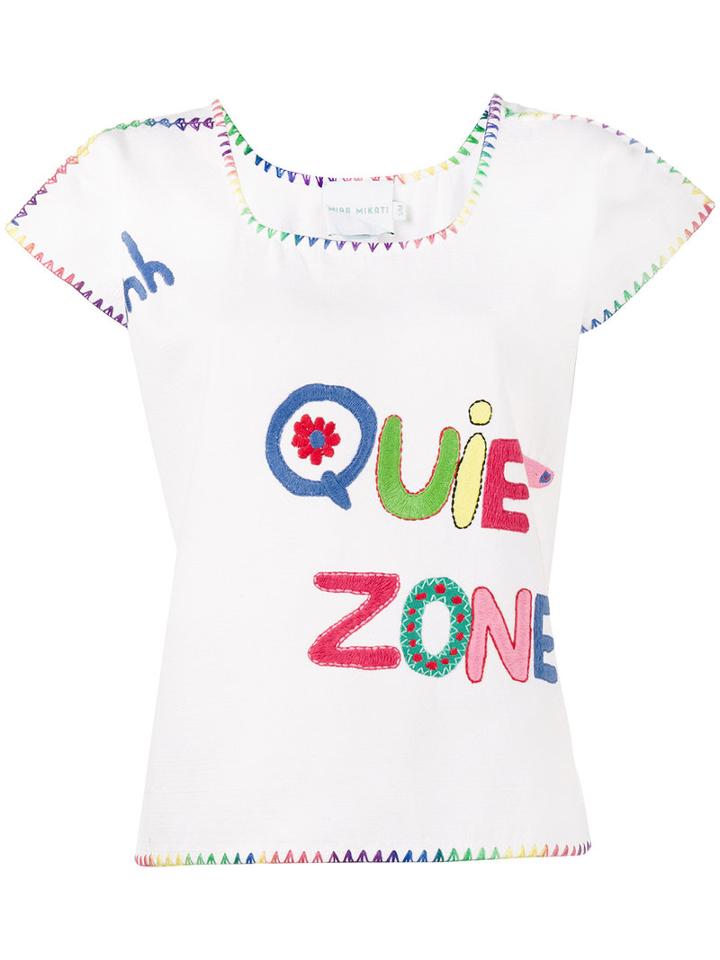 Mira Mikati - Crochet Embroidered T-shirt - Women - Cotton - S/m, Women's, White, Cotton