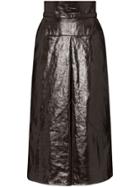Lemaire Belted High-waist Midi Skirt - Brown