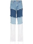 Natasha Zinko Wrangler High Waisted Layered Jeans - Blue