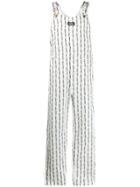 Neighborhood Logo Print Dungaree - White