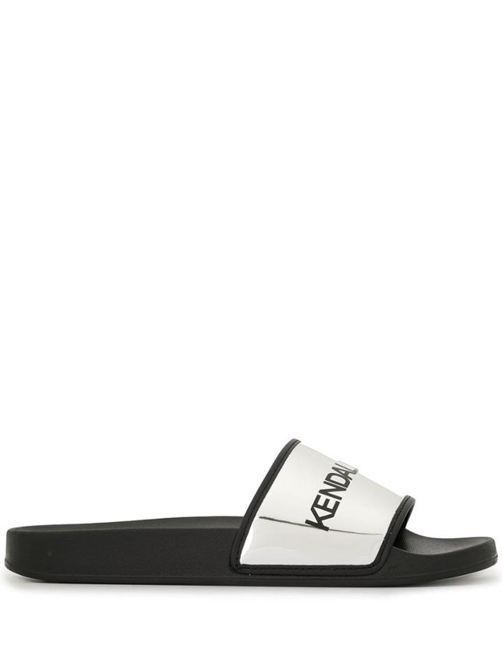 Kendall+kylie Milana Logo Strap Slides - Black