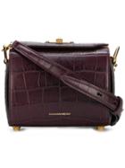 Alexander Mcqueen Box 19 Crocodile Bag - Pink & Purple
