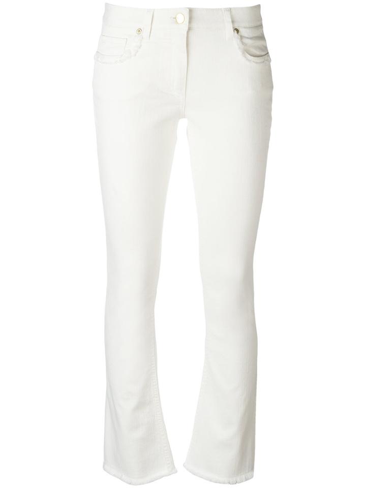 Etro Flared Jeans, Women's, Size: 28, White, Cotton/spandex/elastane