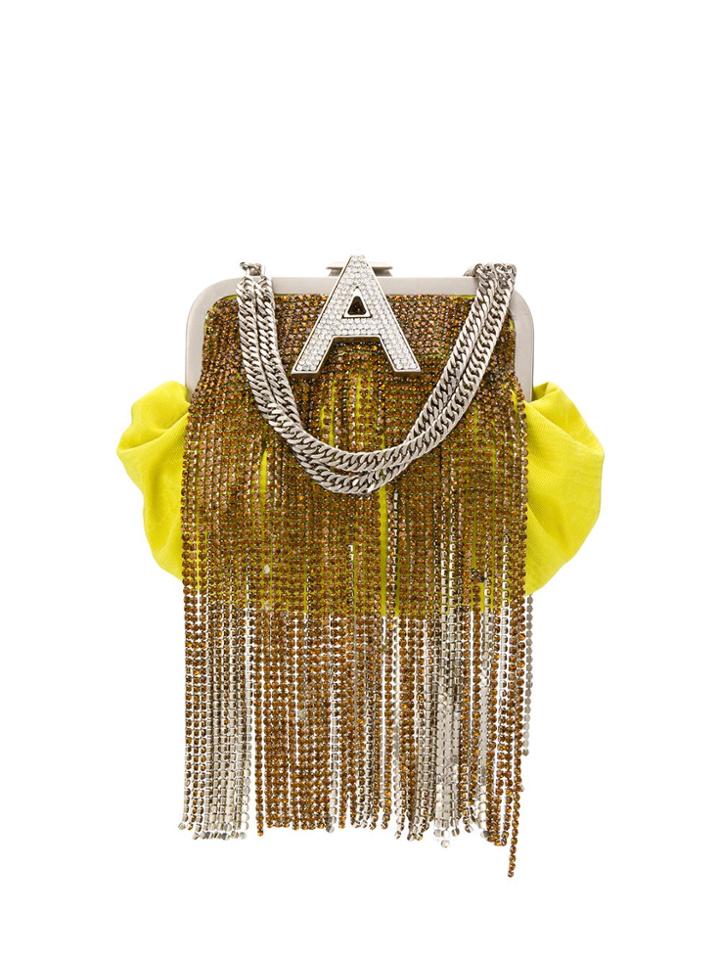 Attico Logo Embellished Clutch - Yellow