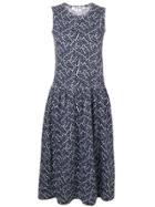 Comme Des Garçons Vintage Patterned Flared Dress - Blue