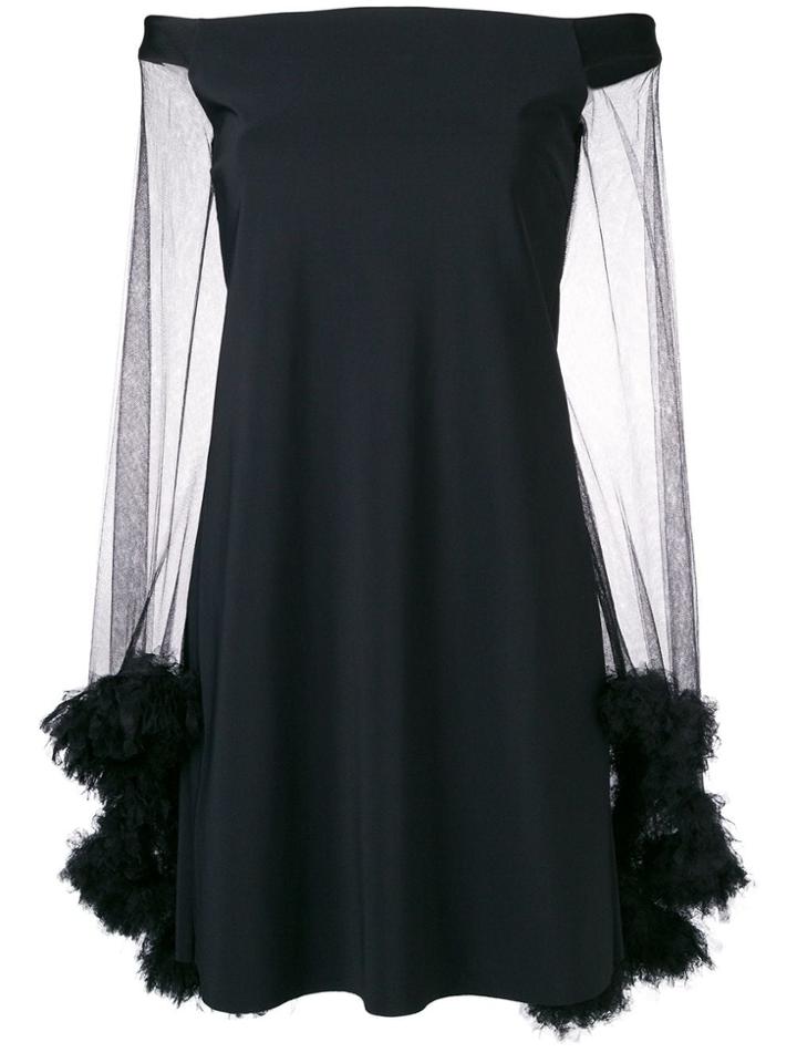 Le Petite Robe Di Chiara Boni Ruffle Sleeve Dress - Black