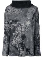 Avant Toi - Stained Effect Jumper - Women - Silk/cashmere/wool/merino - Xs, Grey, Silk/cashmere/wool/merino