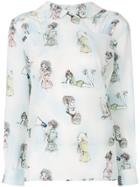Miu Miu Lady Sketch Print Shirt - Multicolour