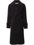 Burberry Alpaca Wool Cotton Double-breasted Coat - Grey